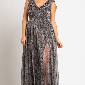 Jasmine Python Print Maxi Dress